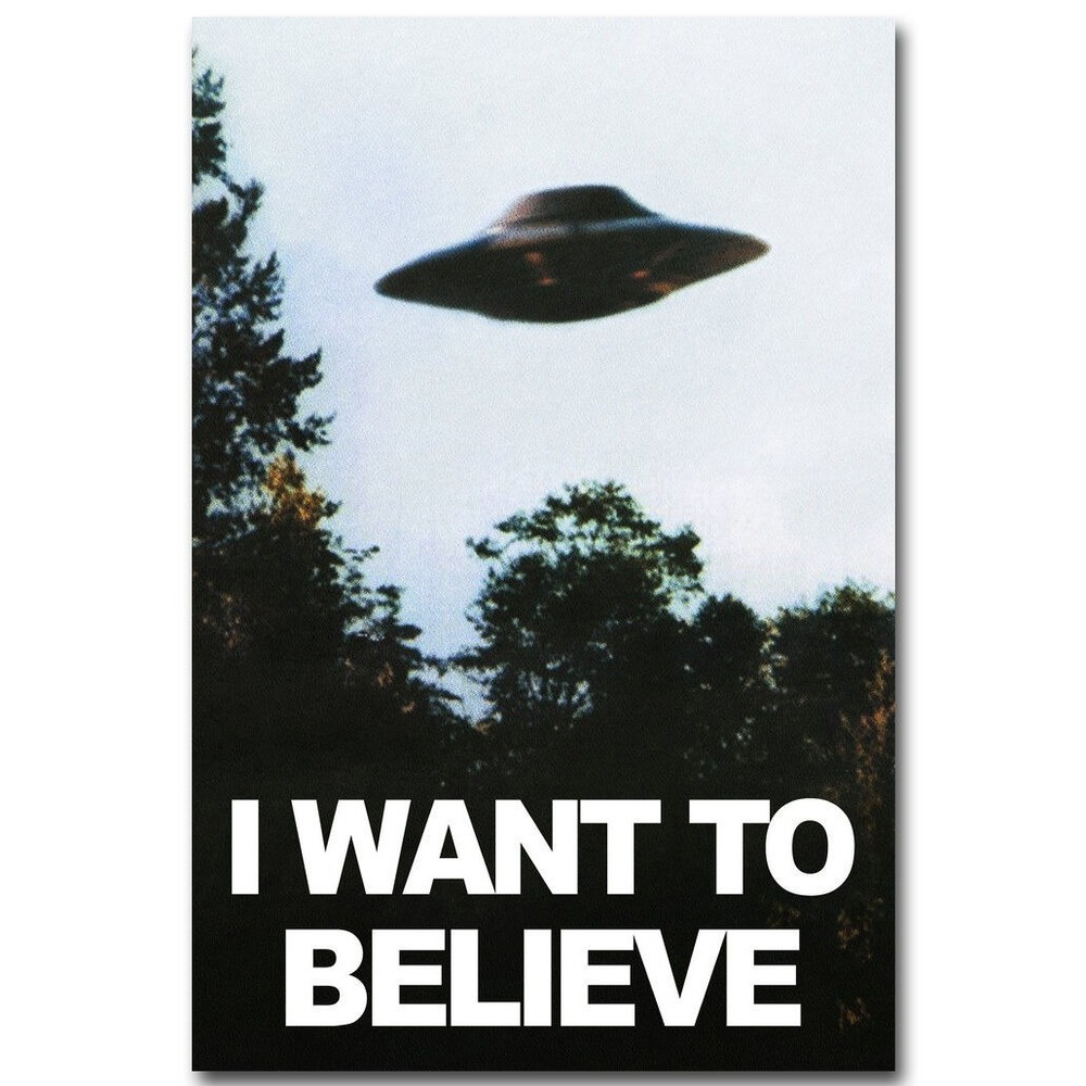 The X-Files I Want To Believe TV Art Poster
